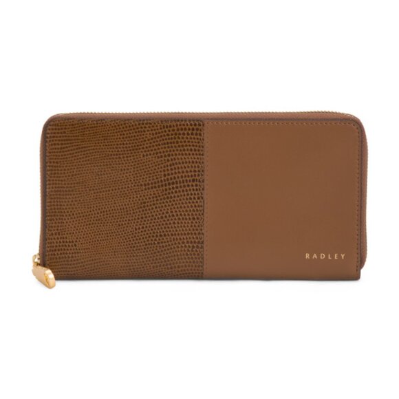 RADLEY LONDON Leather Mount Row Lizard Embossed Large Zip Around Wallet - Picture 1 of 4